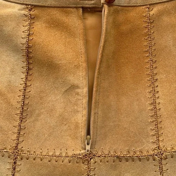 Free People Suede A-Line Skirt - Picture 4 of 7